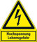 LEMAX® Warn-Kombischild Hochspannung Lebensgefahr, Resopal, 210x240mm