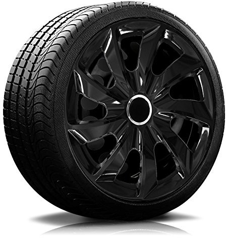 15 15 Zoll Radkappen Radblenden RKSTI Schwarz (Farbe und Größe wählbar!)