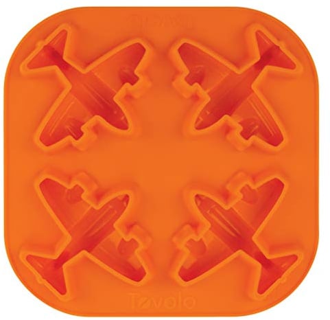 Tovolo Eiswürfelform Pinguin, flexibles Silikon, spülmaschinenfest Flugzeug One Size Orange