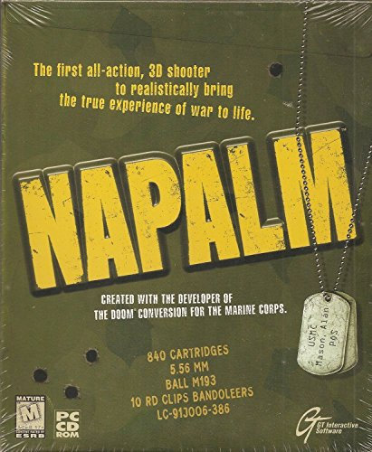 NAPALM (Box) The first all-action, 3D shooter to realistically bring the true experience of war to life. Created with the developer of the Doom conversion for the marine corps.