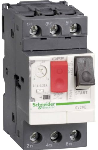 Schneider Electric Motor circuit breaker, TeSys GV2, 3P, 2.5-4 A, thermal magnetic, spring terminals