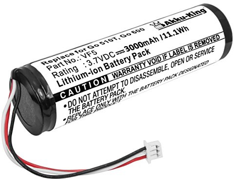 Akku-King Akku kompatibel mit Tomtom VF5 - Li-Ion 3000mAh - für Go 300 400 500 510 600 700 710 910, Go Classic