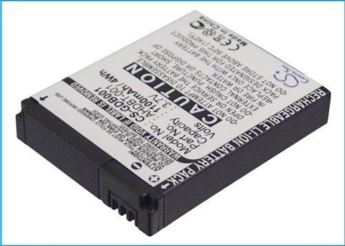 Batterie pour GoPro HD Hero 2, 3.7V, 1100mAh, Li-ion