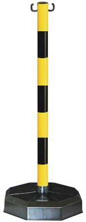 kaiserkraft | Kettenständer | Pfosten aus Kunststoffrohr | mit Betonfüllung (9 kg) | gelb/schwarz