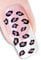 Nail Art 3D Glitter Stickers - Leopard Spots (Black/Pink)