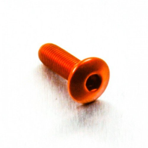 Pro-Bolt LFB412F M4 x 0.5 x 12mm Aluminium Pan Head Screw - Fine Orange