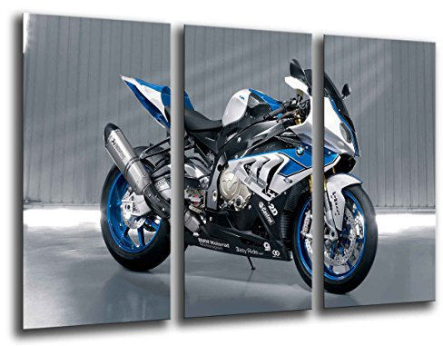 Wandbild - Bild Motorrad BMW, Motor, 97 x 62 cm, Holzdruck - XXL Format - Kunstdruck, 26076