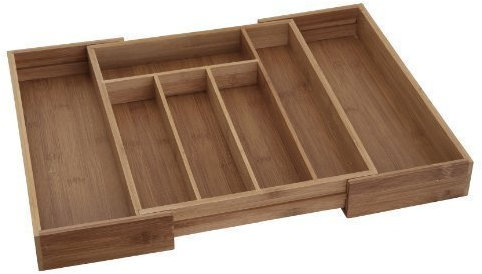 Extendable Bamboo Cutlery Box by Excellent Houseware
