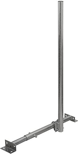 Premium X Basic X120-48F SAT TV Dachsparrenhalter 120cm Mast 48mm Stahl voll feuerverzinkt Dachsparren-Halter für Satellitenantenne Satellitenschüssel mit Kabeldurchführung