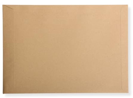 1000 Stück Versandtaschen Briefumschläge B4 braun selbstklebend ohne Fenster 353x250 mm SK