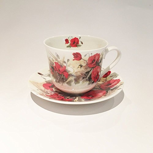 Roy Kirkham – Petit Déjeuner Tasse et soucoupe – Poppy