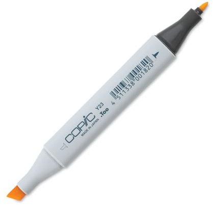 COPIC Classic Marker Typ Y - 23, Yellowish Beige, professioneller Layoutmarker, mit einer breiten und einer feinen Spitze