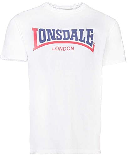 Lonsdale Herren T-shirt met dragerhemd Two Tone Langarmshirt, Weiß, M EU