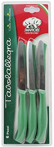 Coltelli tavola verde 6pezzi 24nf marietti