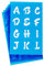 Westcott lettercraft Schablone, 3/4-Zoll und 1 Zeichen, Candy Schriftart (sc134/15840)