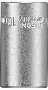 kwb 10 mm Steckschlüssel-Einsatz aus CV-Stahl (Antrieb: 1/4 Zoll Innenvierkant, Wellenprofil, Ecken gerundet, Schonung der Kanten, matt verchromt)