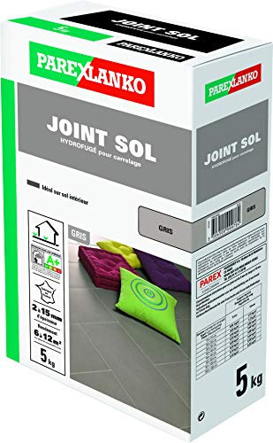 Parexlanko - Joint hydrofugé pour carrelage - Joint Sol - Gris - Pour sol intérieur et extérieur - Milieu humide - Joint de 2 à 15 mm - 5kg