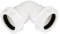 Merriway BH02915 Waste Compression 90 Degree Bend, 40mm, White