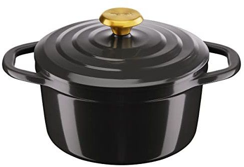 Tefal cazuela Air 20 cm - cazuela de hierro fundido de 3,1 L de capacidad, revestimiento cerámica, resultados tiernos, apto para horno y cocinas convencionales incluso inducción, apto lavavajillas