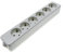 BeMatik - Base de 6 Enchufe schuko 16A 250V 3680W TT 54 x 294 x 42 mm