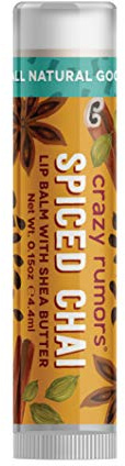 Crazy Rumors Chai Tea Soothing Lip Balm Stick for Dry Lips, 100% Natural and Vegan 4 g