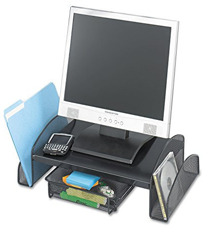 Safco Onyx Mesh Stand for Monitor - Black