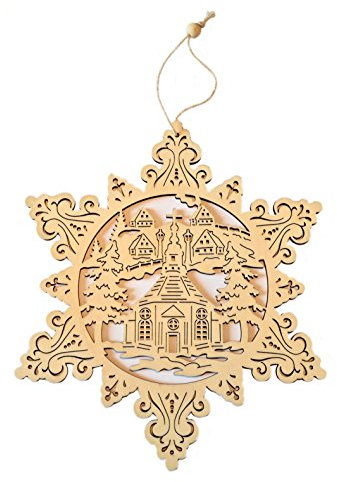 weihnachtliche Fensterdekoration Fensterbild Weihnachtsdeko aus Holz zum Hängen