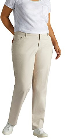 Lee Women's Relaxed Fit All Day Straight Leg Pant Parchment 14 Long US