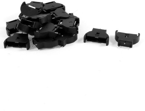 sourcing map 20 Pcs Black Plastic Cell Lithium Battery Sockets Holder
