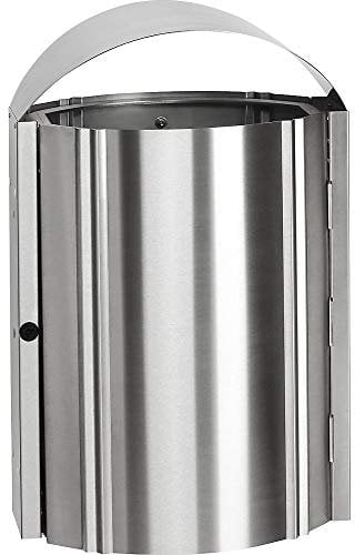 VAR | Edelstahl-Abfallsammler | Außenbereich | Volumen 50 l | HxBxT 970 x 480 x 350 mm | Wandmontage