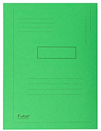 Exacompta - Réf. 445013E - Carton de 50 chemises imprimées avec 2 rabats Forever® 290 g/m² - chemises 100% recyclées et certifiées Ange Bleu - dimensions 24 x 32 cm pour format A4 - couleur vert vif