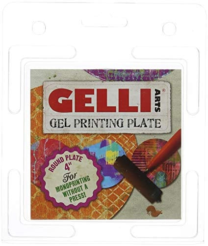 Gelli Arts Placa Redonda de 4 Pulgadas, Acrílico, 4-Inch