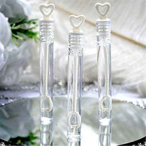 96 wedding Wand Heart Tube Bubble favori decorazione della tavola di accessori per feste