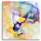 Klettern III 60x60cm Wandbild SPORTBILD Aquarell Art tolle Farben von Paul Sinus