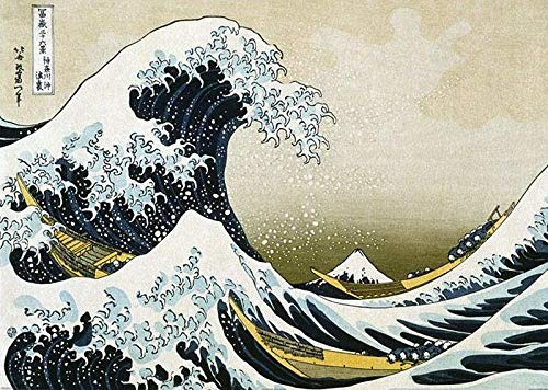 Close Up Hokusai Great Wave of Kanagawa Riesenposter (140cm x 100cm)