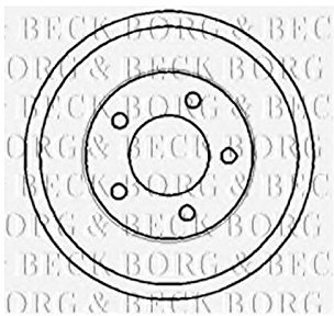 Borg & Beck BBR7117 Rear Brake Drum To Fit Ford Transit Connect 02-