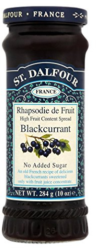 St Dalfour Blackcurrant Fruit Spread 284 g (Pack of 6)