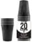 Pack de x20 Original Black Cups Officiels | Gobelets Américains 53cl Noirs | Beer Pong | Qualité Premium | Gobelets en Plastique Réutilisables | Lavables Main et Lave-Vaisselle | OriginalCup®