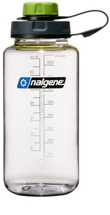 Nalgene Flasche 'Everyday Weithals' - 1 L, klar, 'capCAP'-grün
