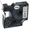 vhbw Schriftband-Kassette kompatibel mit Dymo LabelManager 420P, 400, 450, 300, 350, 280, 360D, 350D Etiketten-Drucker 7m x 12mm Schwarz auf Silber
