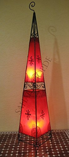 Saharashop Marrakesch Henna - Lámpara de pie (155 cm), diseño oriental, color rojo