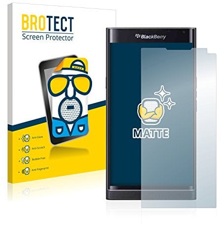 BROTECT Entspiegelungs-Schutzfolie für BlackBerry Priv (2 Stück) Matte Displayschutz-Folie, Anti-Reflex, Anti-Fingerprint