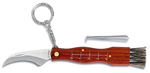 Martinez Albainox Alb-10505 Coltello Funghi con Portachiavi, Marrone, S