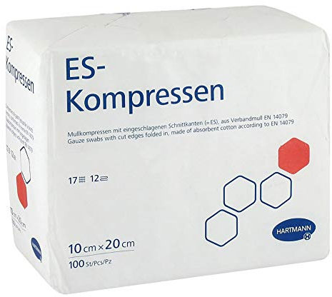 ES-Kompressen Unsteril 10x20 cm 12fach