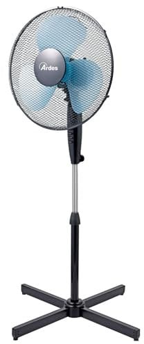 ARDES Ventilador de Pedestal Potente Silencioso 3 Aspas 40 cm Oscilatorio con Altura e Inclinación Regulable Ventilador de Pie Ardes 3 Velocidades Modelo AR5EA40P