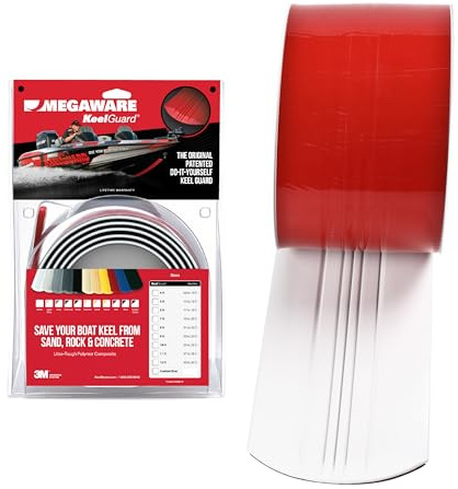 MEGAWARE KEELGUARD USA Made Keel Guard 5 Wide 5-12ft Sizes 11 Colors Complete Installation Kit with Primer Hull Protector for Fiberglass and Some Aluminum Boats