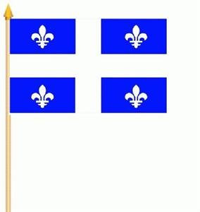 Stockfahne Quebec Fahne Flagge Grösse 30x45cm - FRIP –Versand®