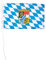 Everflag Motorrad-/Bootsflagge 25x40cm: Bayern mit Wappen