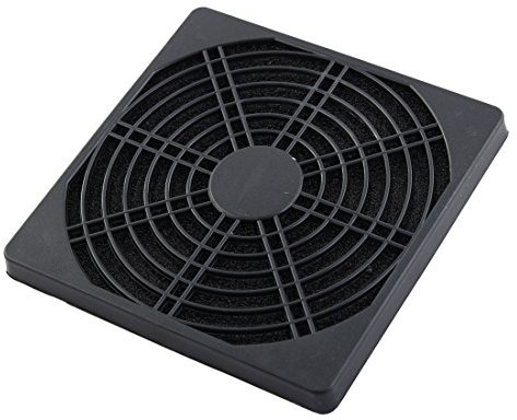 sourcing map PC Fan 120mm 12cm Plastic Filter Dust Guard Dustproof Mesh Black