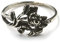 Drachensilber Rose Ring 925 Sterlingsilber Silberring mit feiner Rose zierlich Damenring Gr 62
